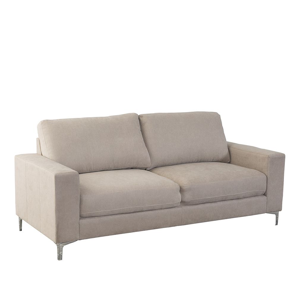 Corliving Cory Beige Chenille Fabric Sofa | The Home Depot Canada