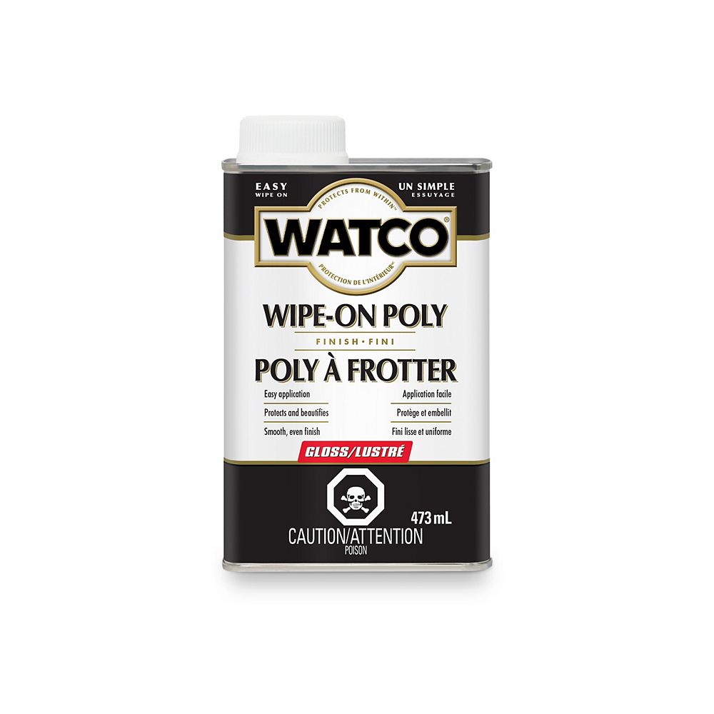 Watco WipeOn Poly Finish for Interior Wood Surfaces in Gloss Clear, 473 mL The Home Depot Canada