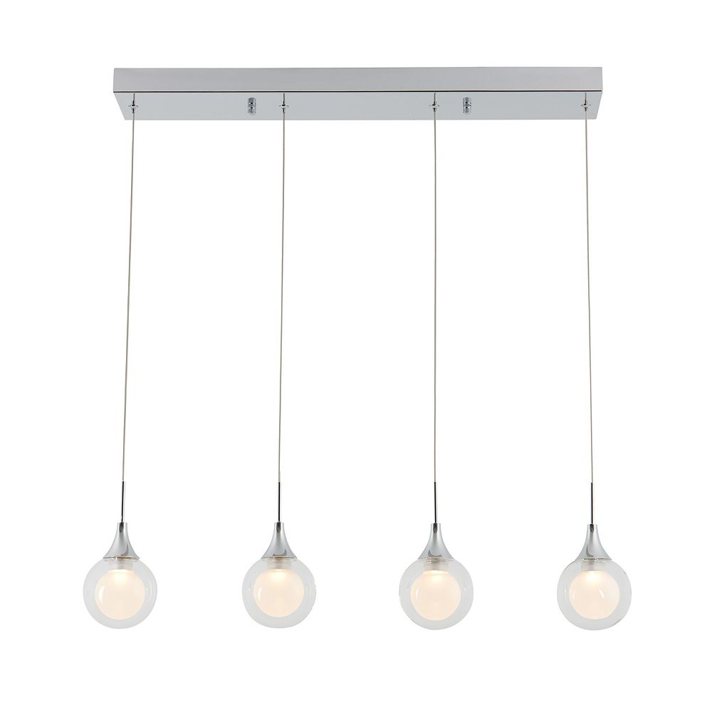 Artika Frosted Globe 4-Light Integrated LED Pendant | The Home Depot Canada