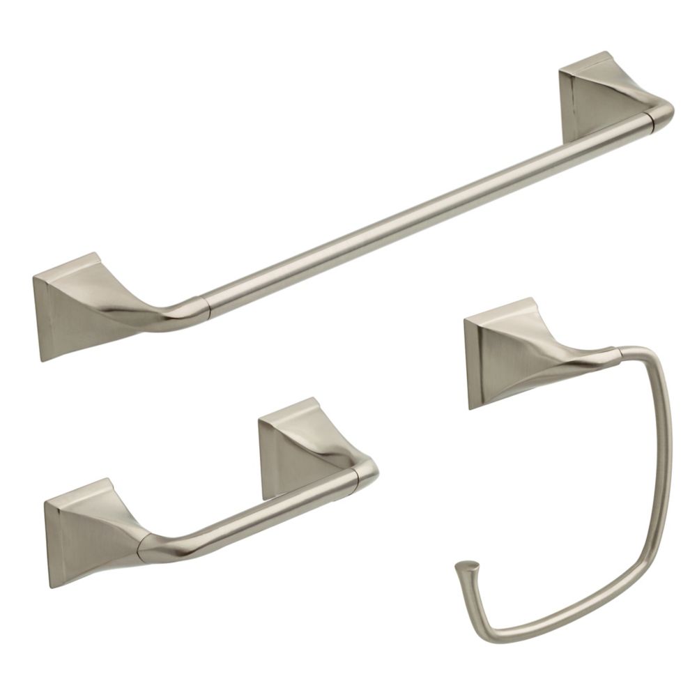 Delta Everly 3 Piece Bath Hardware Set In Brushed Nickel The Home   P 1001154435 