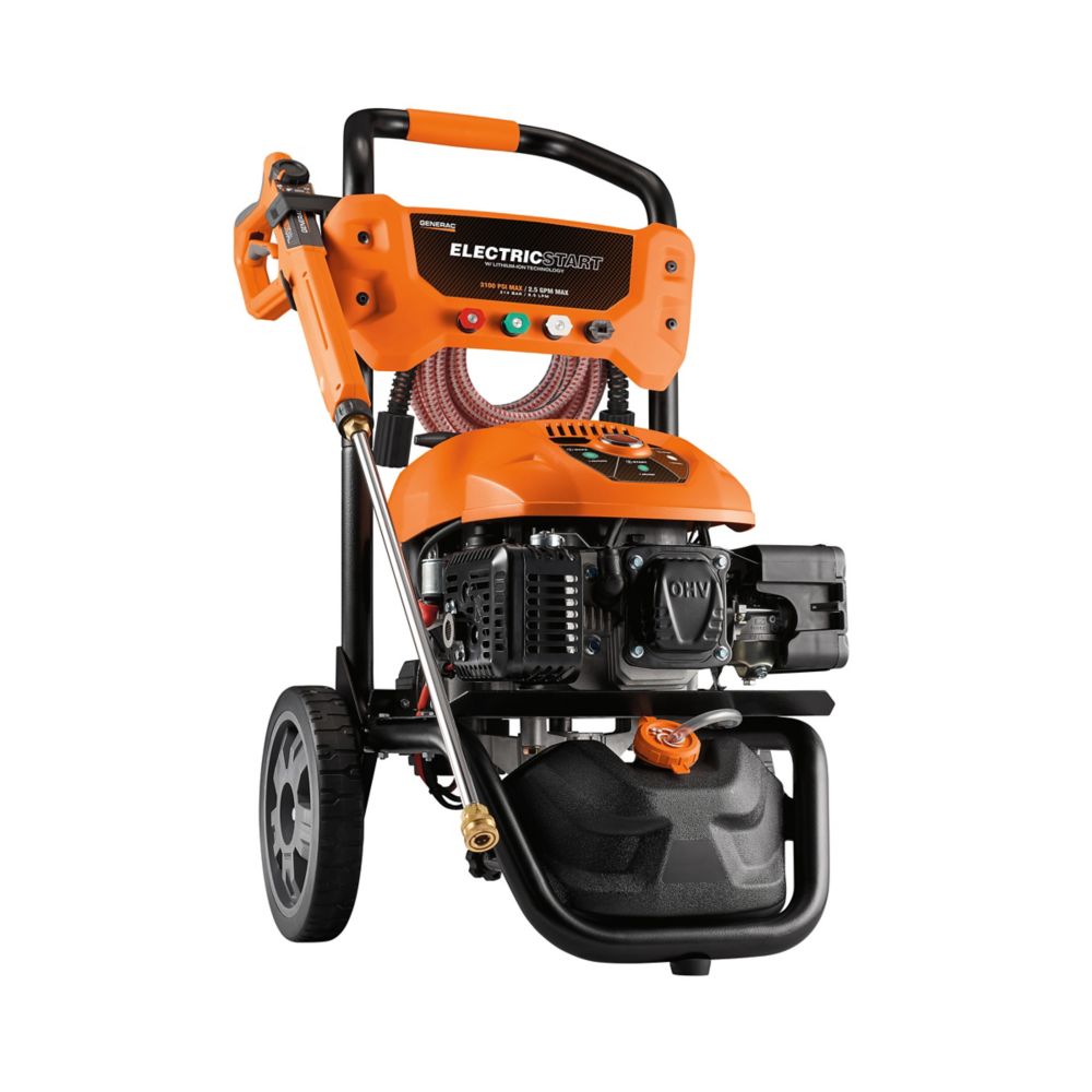 Generac 3,100 PSI 2.5 GPM Electric Start Residential Pressure Washer ...