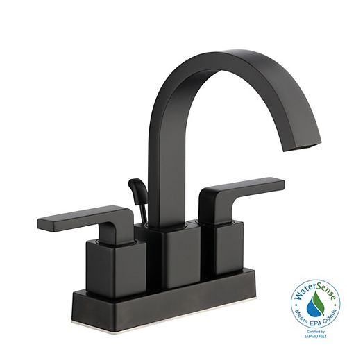 Farrington 4-inch Centreset Bathroom Faucet in Matte Black