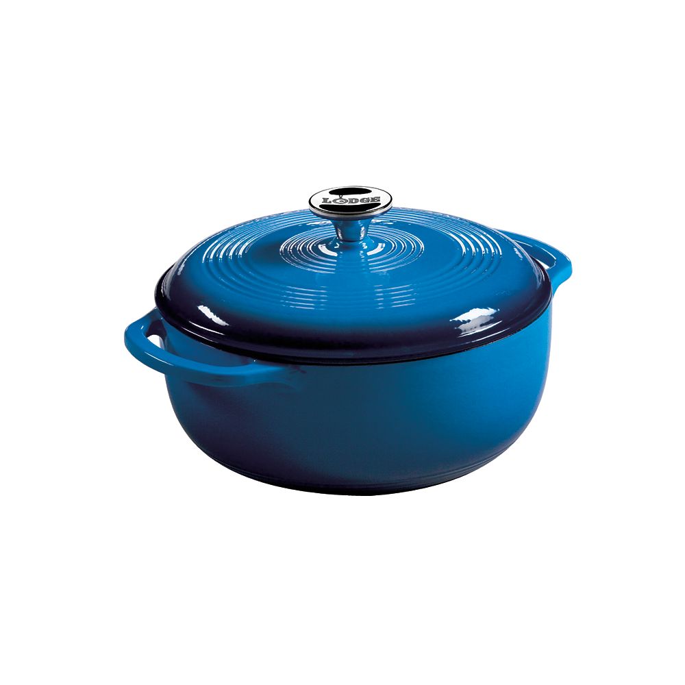 Lodge Enamel Dutch Oven, 4.5Qt, Blue The Home Depot Canada