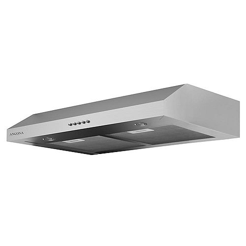 Ancona Slim Plus 30 inch Under-Cabinet Range Hood in Stainless Steel