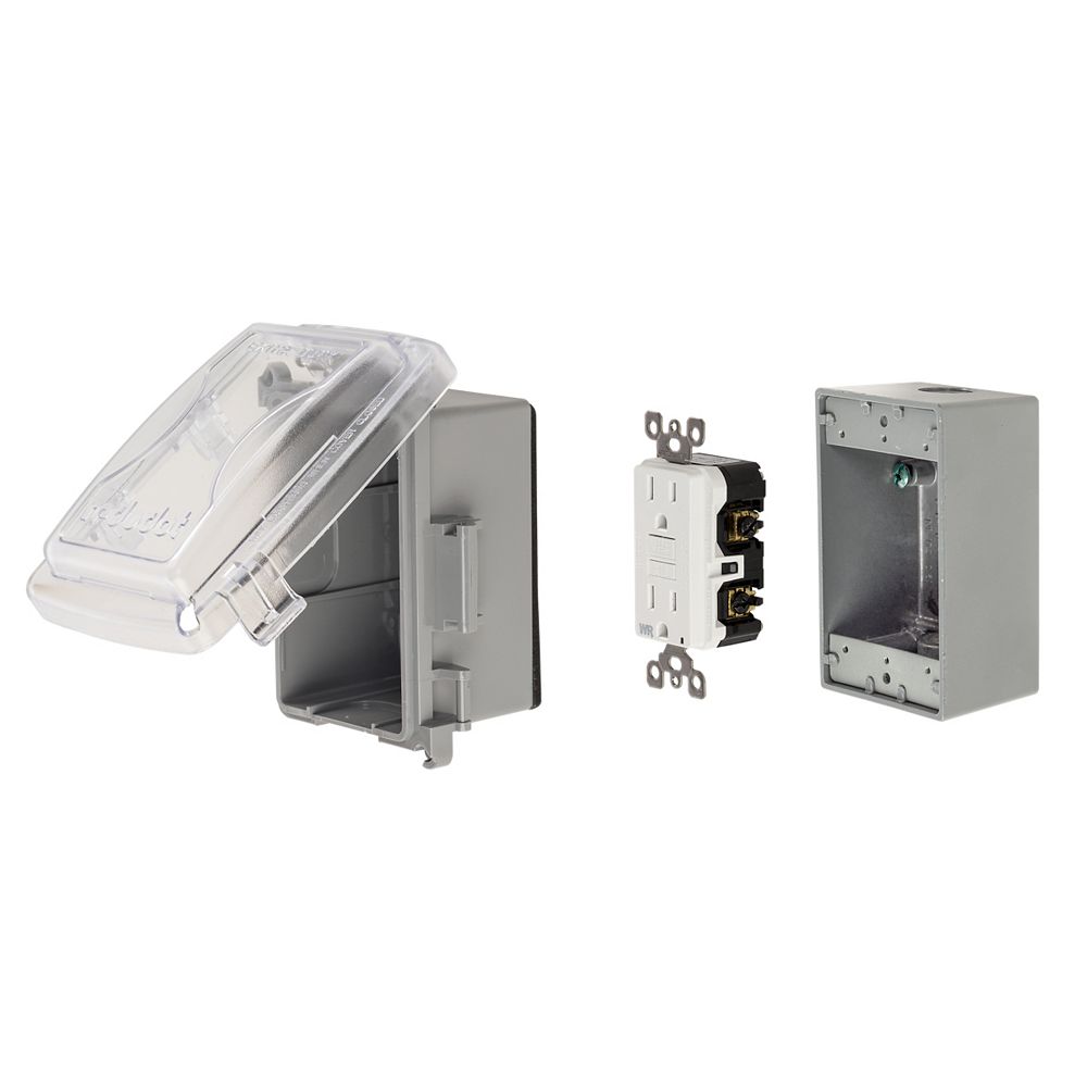 Red Dot GFCI Shallow clear whileinuse cover plastic kit The Home