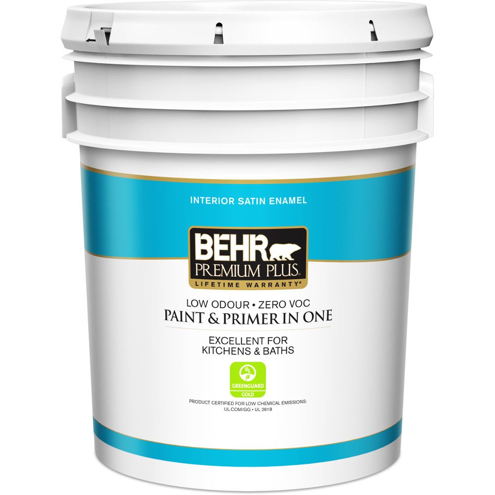 Behr Premium Plus Interior Satin Enamel Paint & Primer In One - Medium ...