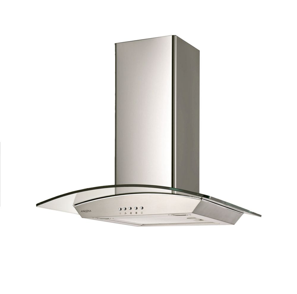 Ancona GCDH 430 Wall mounted glass canopy style Range hood in Stainless