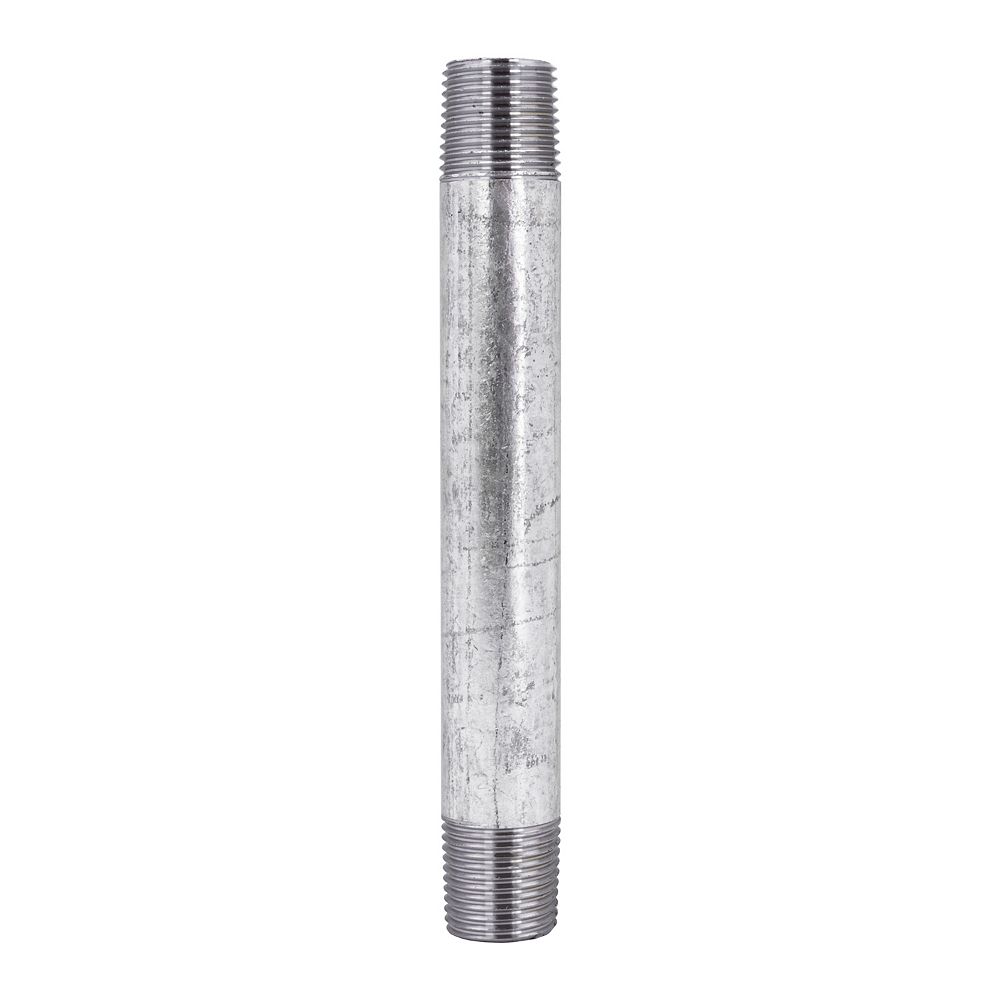 STZ Galvanized Steel Pipe Nipple 1/2 inch x 12 inch The Home Depot Canada
