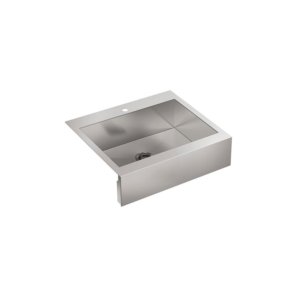 KOHLER Vault Top Mount Stainless Steel 29.75X24.313X9.313 1Hole Single