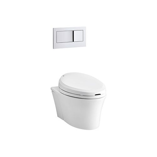 Veil Wall-Hung Elongated Toilet Bowl Only In White