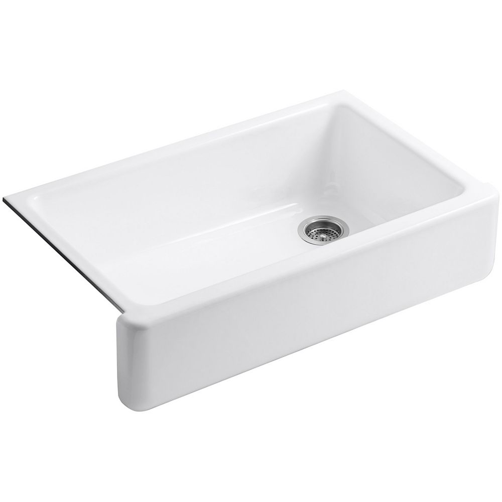 Kohler Whitehaven Farmhouse Undermount Self Trimming Apron Front Cast Iron 36 Inch Single The Home Depot Canada