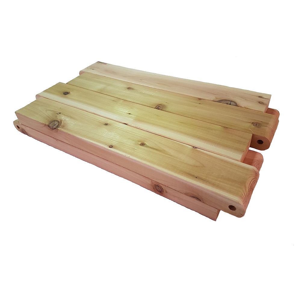 CANADIAN SHELTER CORP 2 ft. X 14 inch Raised Cedar Garden Bed Double