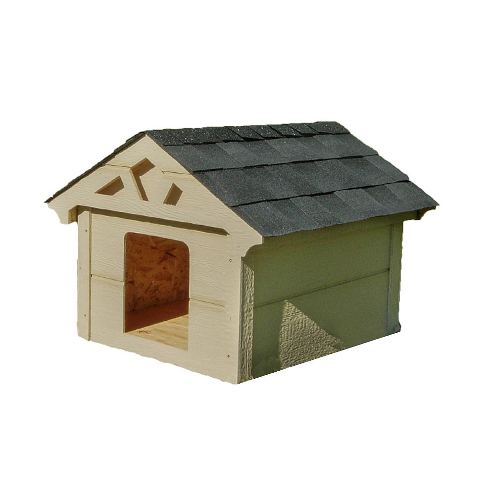 CANADIAN SHELTER CORP Dog House with Hinged Roof - Small - Insulated ...