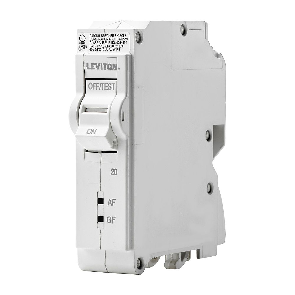 Leviton 1Pole 20A 120V AFCI/GFCI Plugon Circuit Breaker The Home