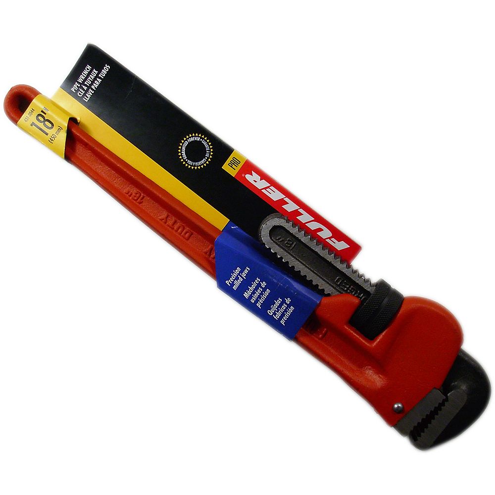 Fuller Pro Series PrecisionMilled 18inch Pipe Wrench The Home Depot