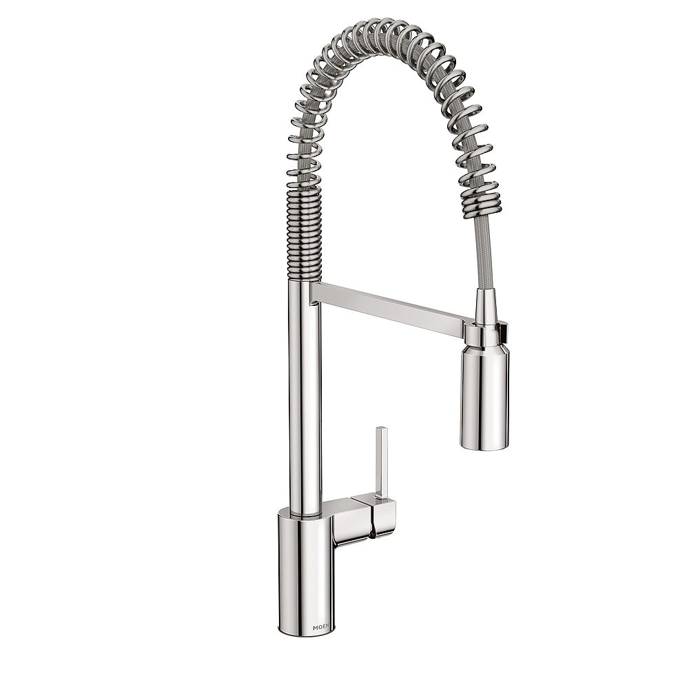 Moen Align Single Handle Pull Down Sprayer Kitchen Faucet With Power Clean And Spring Spou The Home Depot Canada