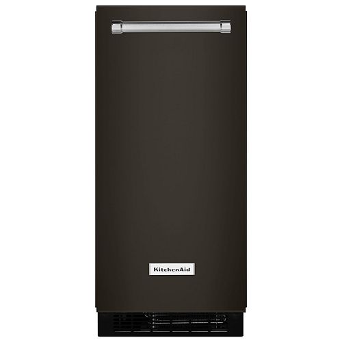 15-inch W 25 lb. Automatic Ice Maker in PrintShield Black Stainless Steel