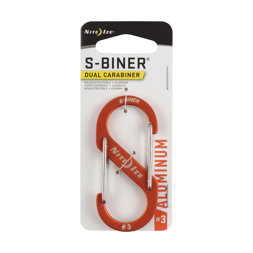 Nite Ize Nite Ize Size3 SBiner Dual Carabiner, Aluminum, Orange The
