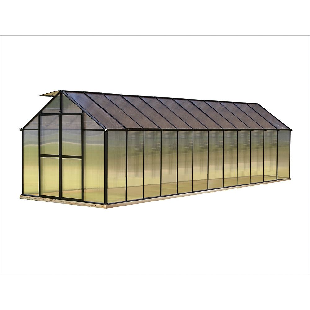 Monticello 8 Ft X 24 Ft Black Greenhouse The Home Depot Canada