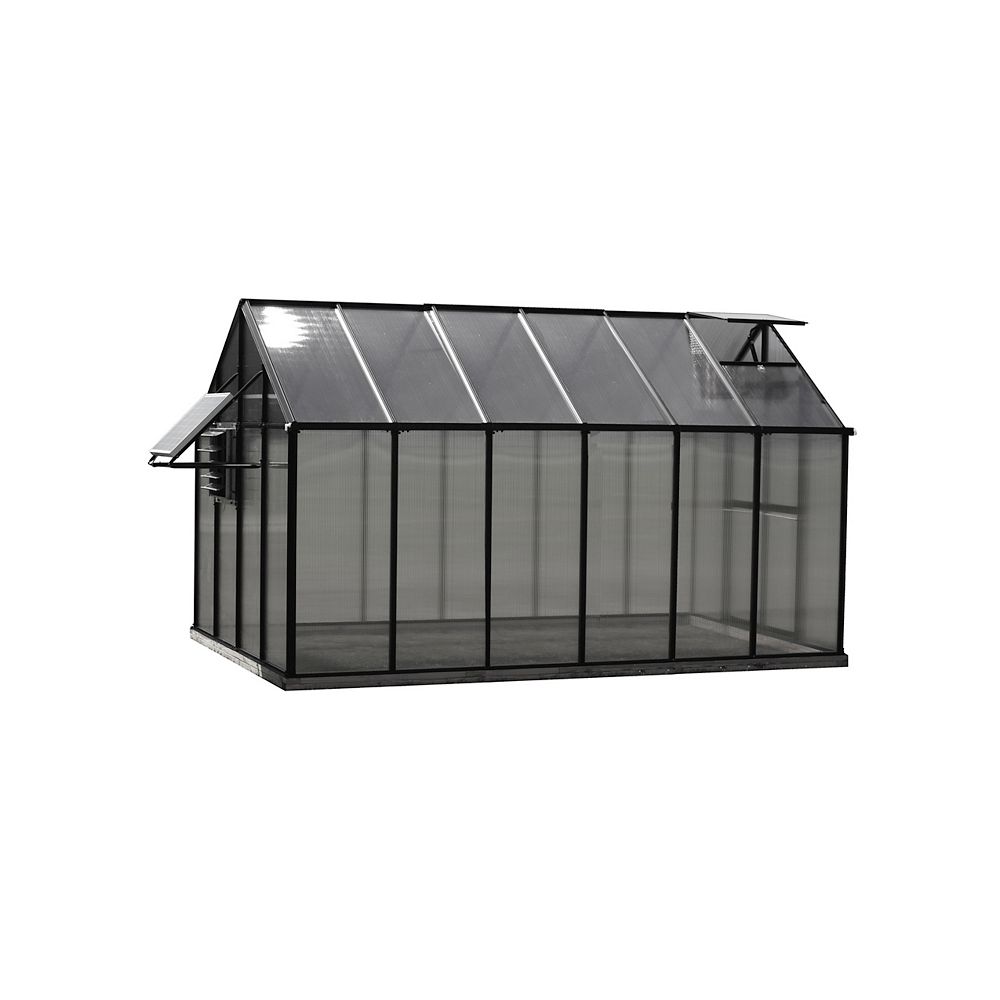 Monticello Greenhouse 8 ft. X 12 ft. Black Greenhouse - Mojave Edition