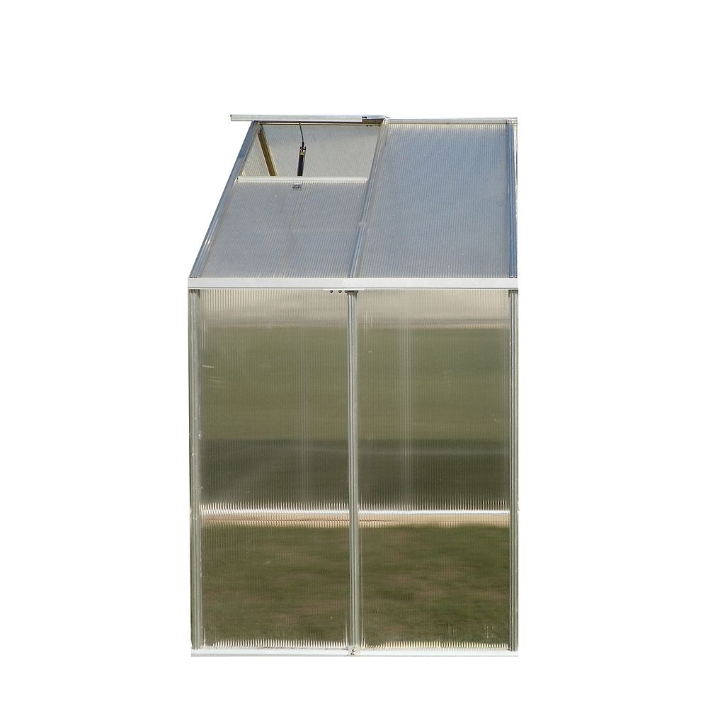 Monticello 8 ft. X 4 ft. Greenhouse Extension Aluminum (Premium