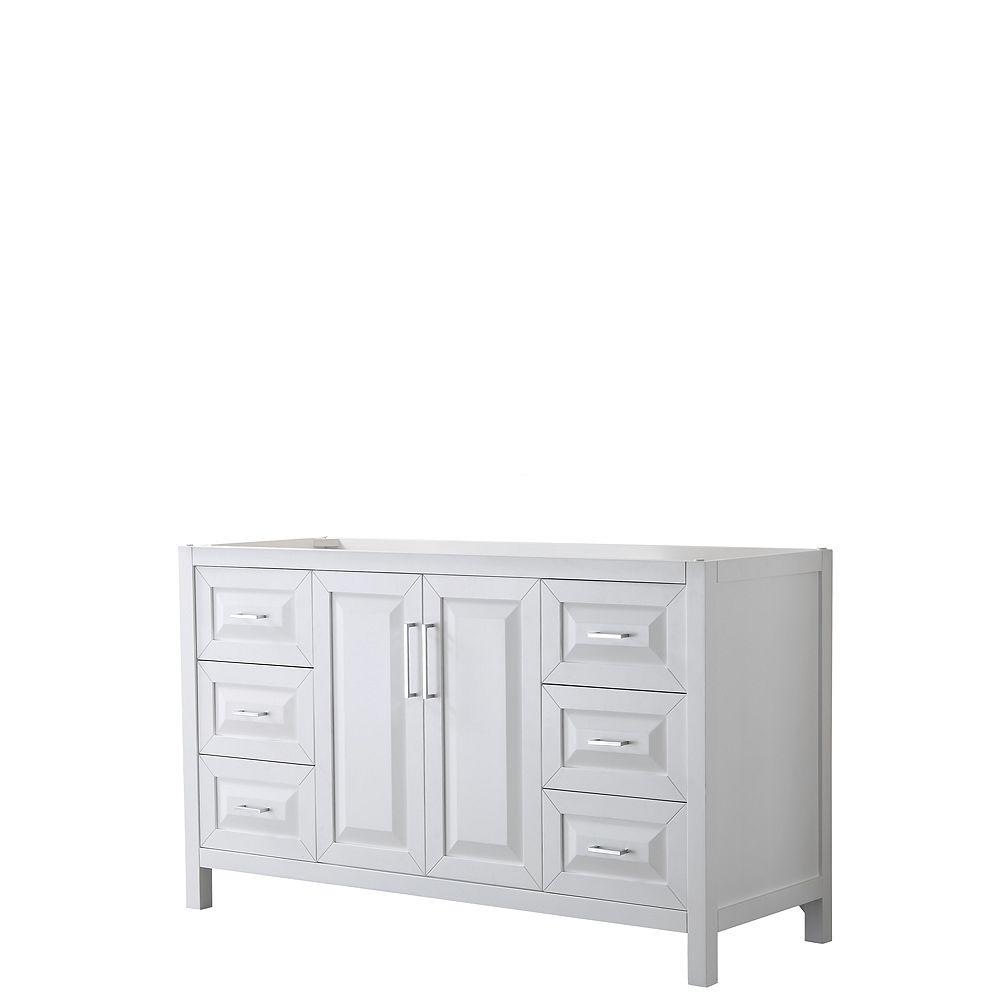 Wyndham Collection Daria 60 Inch Single Vanity In White Wyndham Collection Daria 60 Inch Single Vanity In White