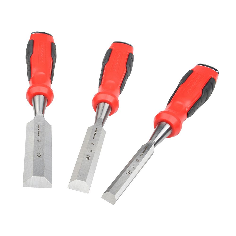 Fuller Pro Series 3Piece LongBlade Wood Chisel Set with Composite