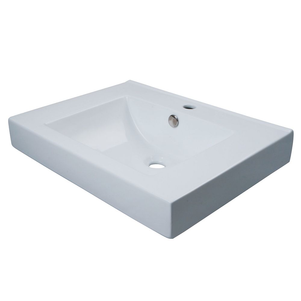 Kingston Brass Countertop Bathroom Sink In White The Home Depot Canada
