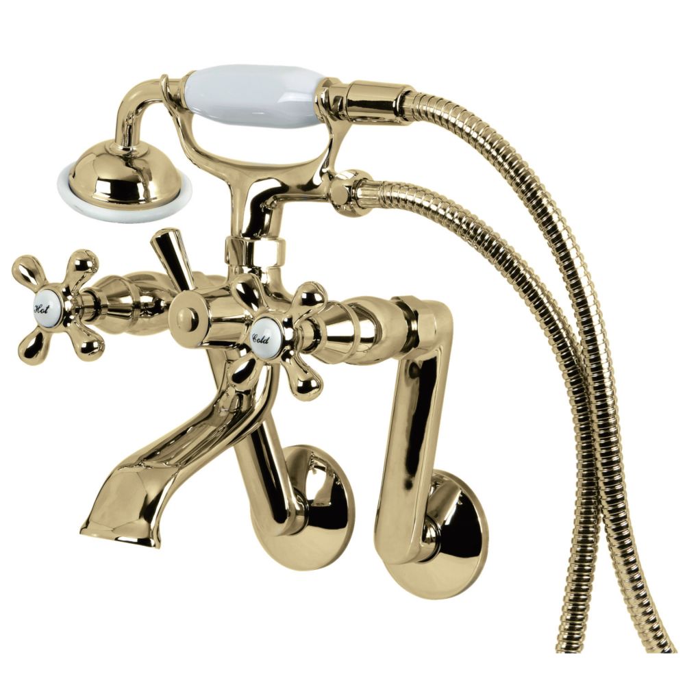 Kingston Brass Victorian 3 Handle Tub Wall Claw Foot Tub Faucet With   P 1001164754 