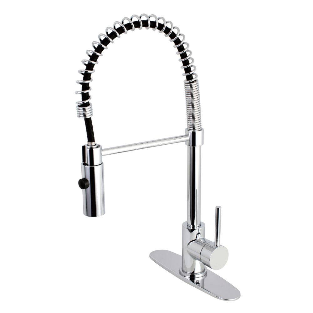 Kingston Brass Contemporary Single-Handle Pull-Down Sprayer Kitchen ...