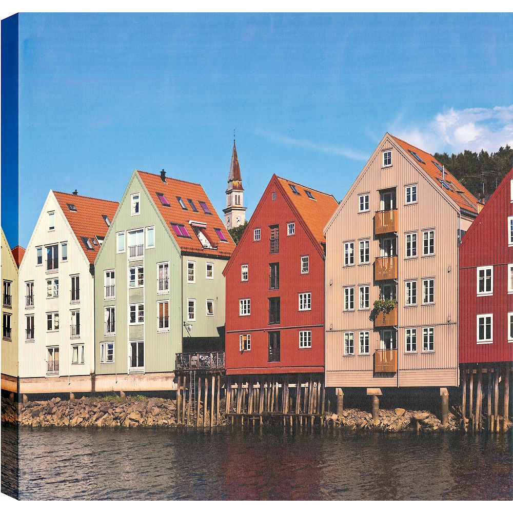 Art Maison Canada Amsterdam House, Landscape Art, Canvas Print Wall Art