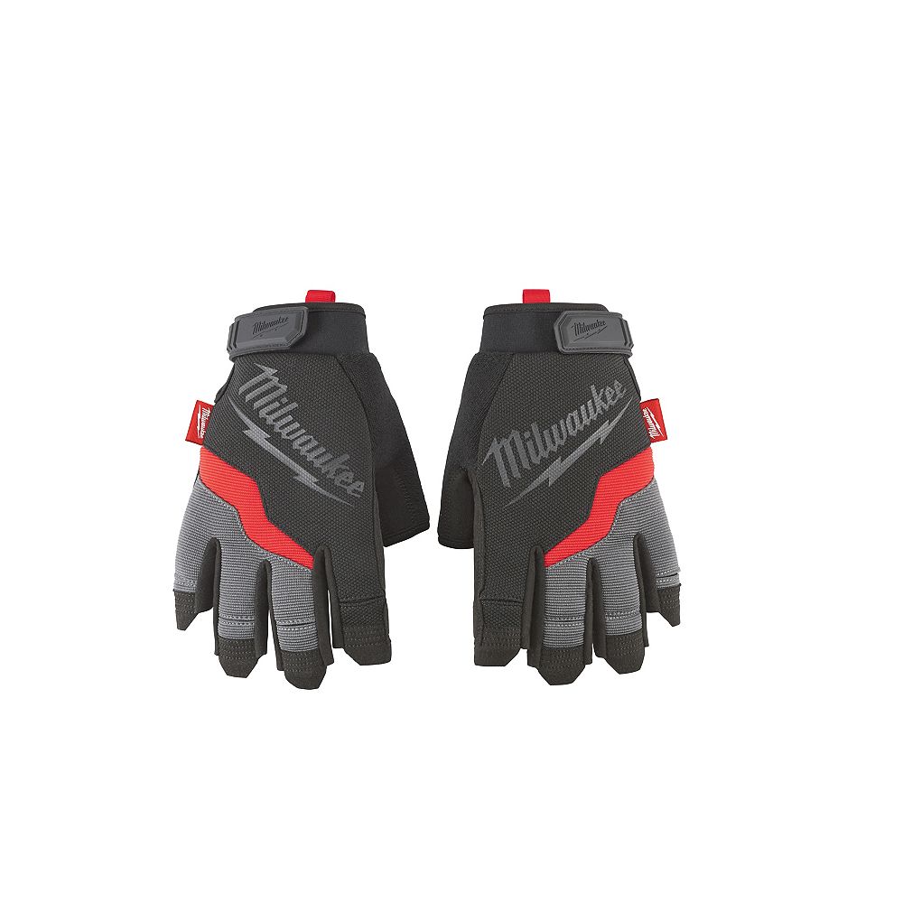 Milwaukee Tool Medium Fingerless Work Gloves The Home Depot Canada