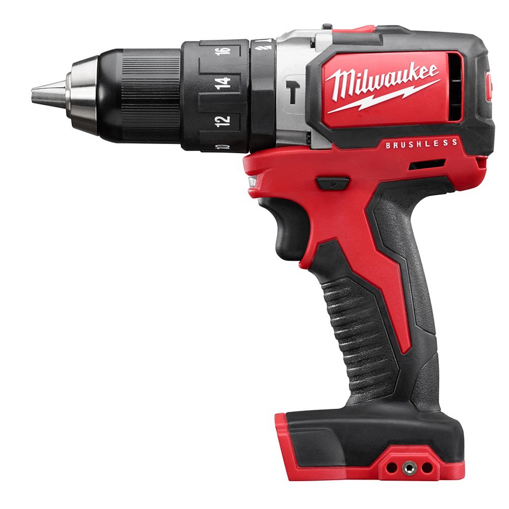 Milwaukee Tool M18 18V 1/2-inch Cordless Compact Brushless Hammer Drill ...