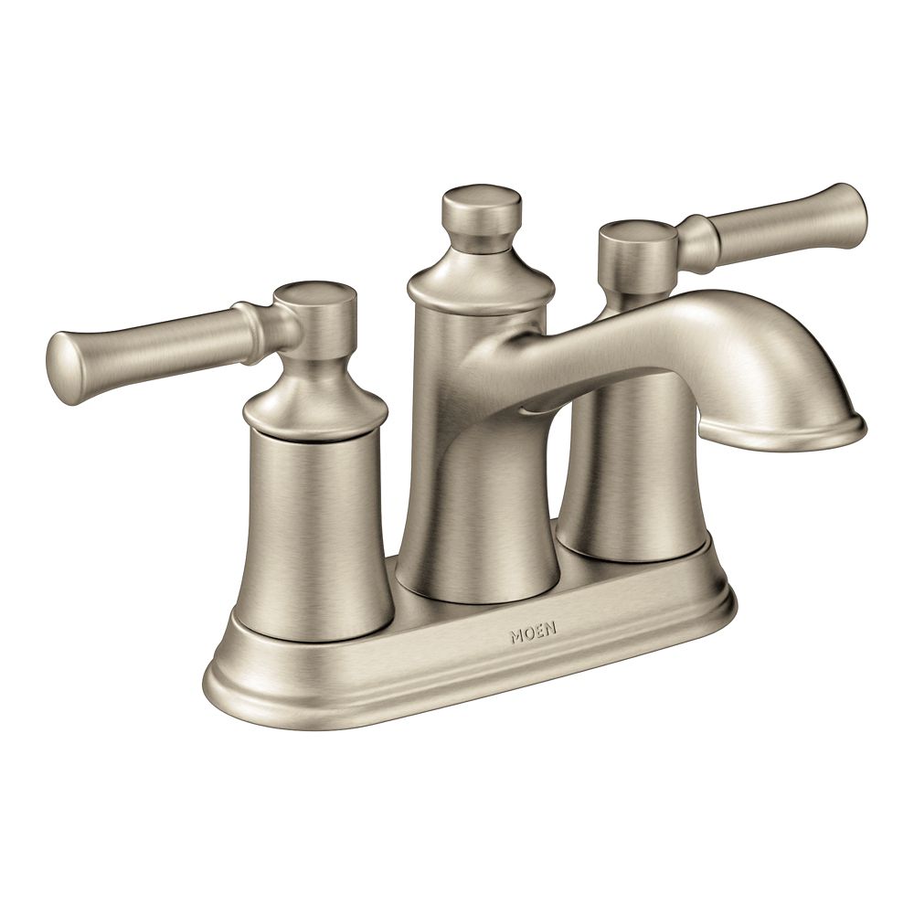 MOEN Dartmoor 4 Inch Centerset 2 Handle Bathroom Faucet In Brushed   P 1001166947 