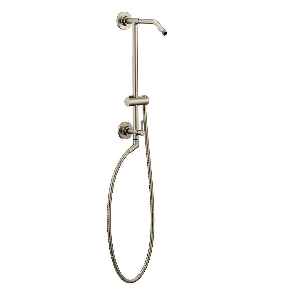 MOEN Annex Shower Rail System with 2Function Diverter in Brushed Nickel (Valve Not Includ