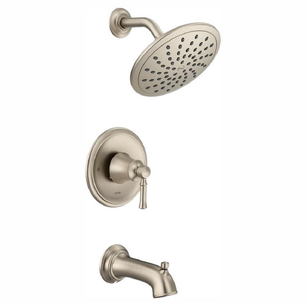 MOEN Dartmoor PosiTemp Rain Shower SingleHandle Tub and Shower Faucet