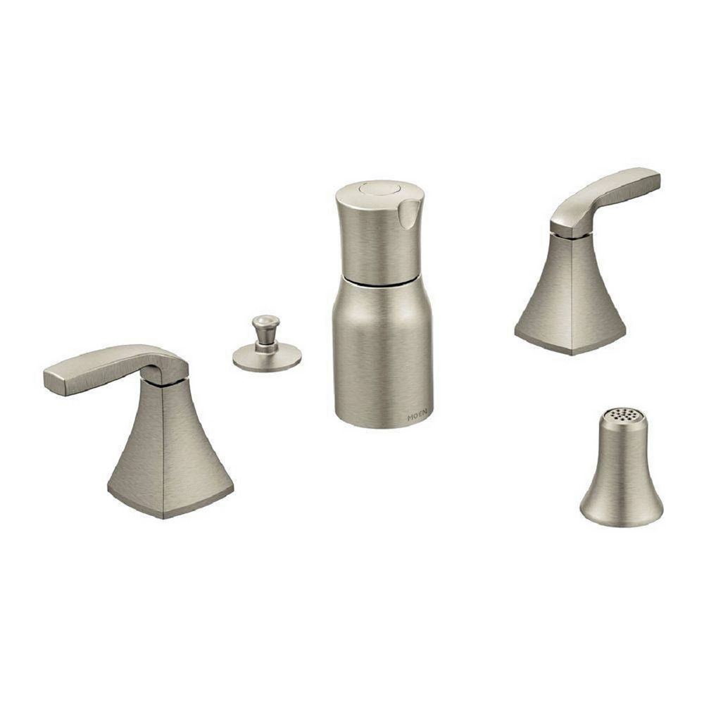 MOEN Voss 2Handle Bidet Faucet Trim Kit in Brushed Nickel (Valve Not