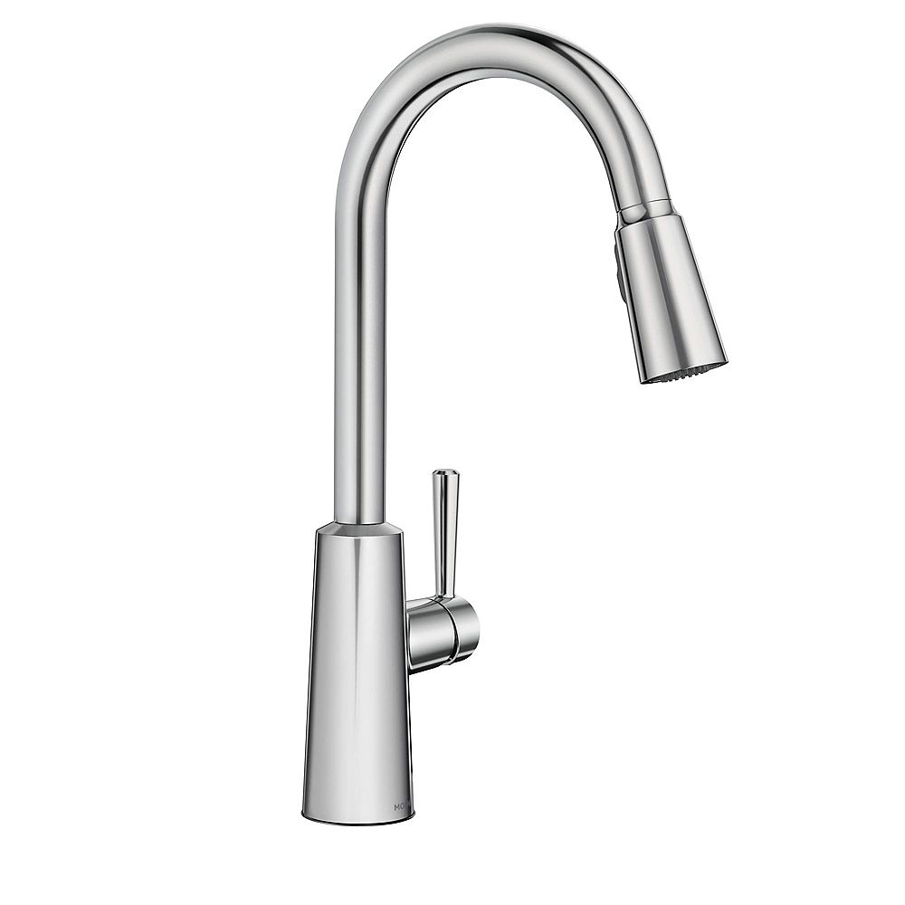 MOEN Riley Single-Handle Pull-down Sprayer Kitchen Faucet ...