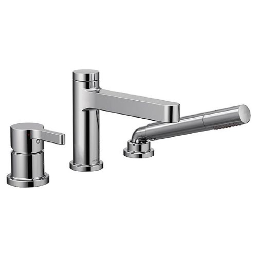 Vichy 2-Handle Deck Mount Roman Tub Faucet with handshower in Chrome (Valve Sold Separately)