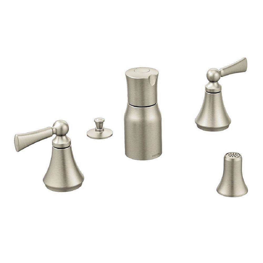 MOEN Wynford 2-Handle Bidet Faucet in Brushed Nickel ...