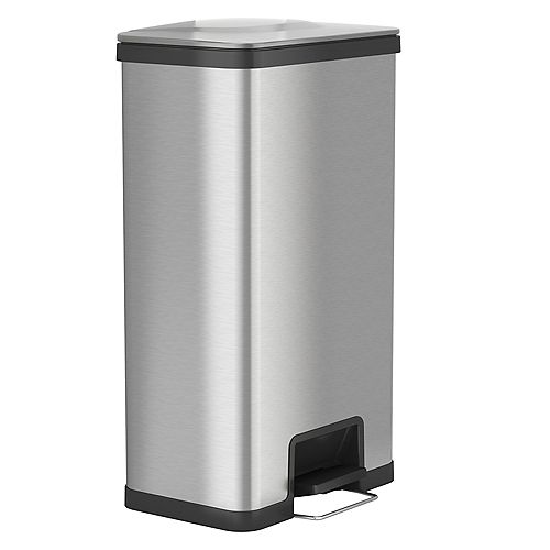 Halo AirStep 68 litre Step-On Kitchen Trash Can, Stainless Steel