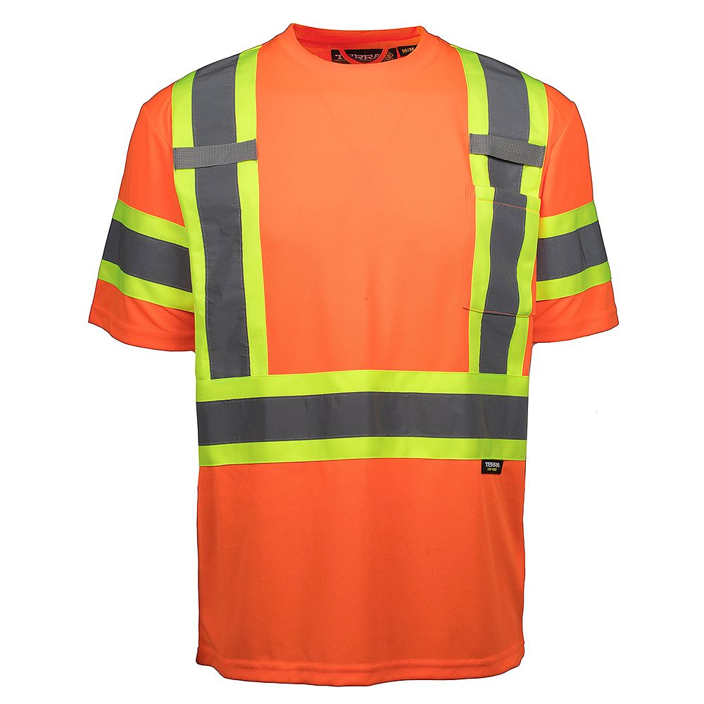 Terra Hi-Vis Short Sleeve T-Shirt with Rflt Band (Orange) SZM | The ...