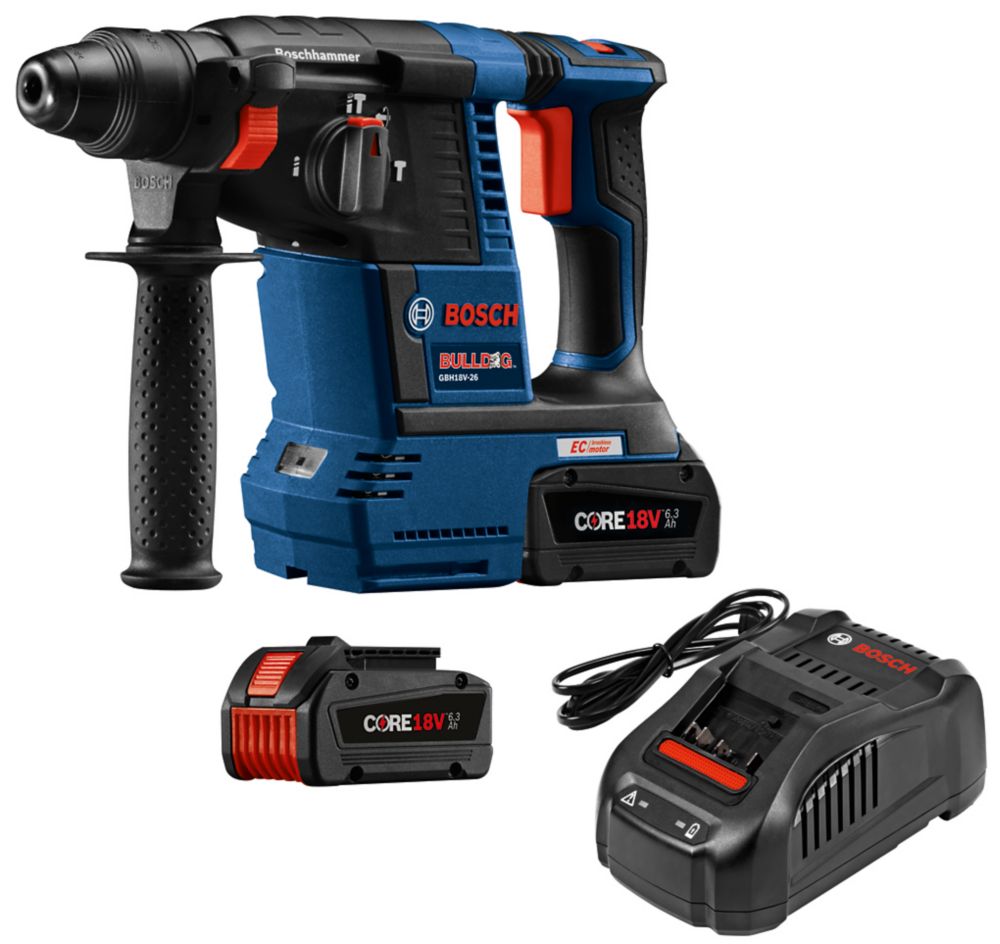 Bosch 18-Volt EC Brushless 1-inch SDS-plus Bulldog Rotary Hammer Kit ...