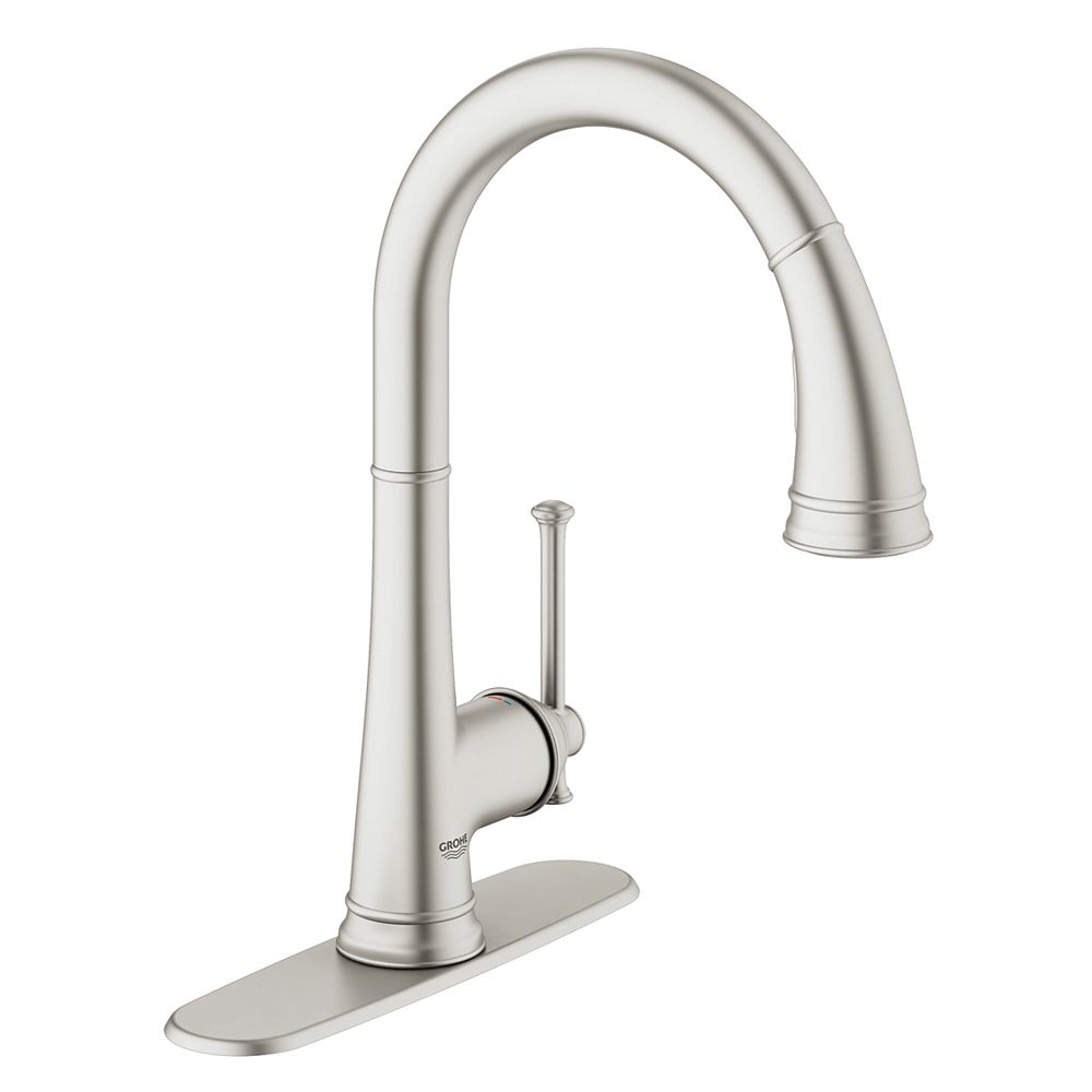 GROHE Joliette SingleHandle Dual Spray Pull Down Kitchen Faucet in
