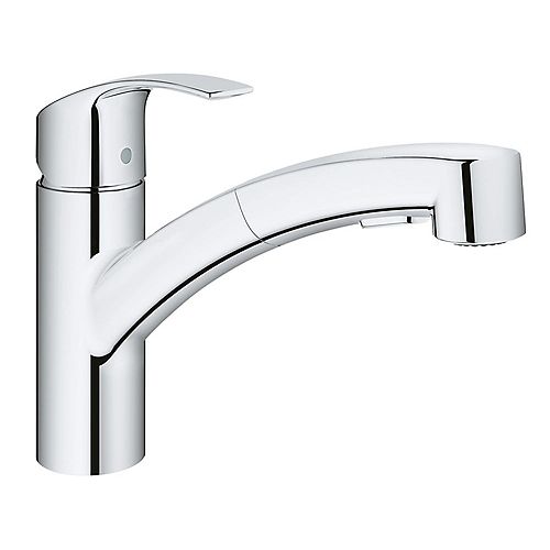 Eurosmart Single-Handle Pull-Out Sprayer Kitchen Faucet in StarLight Chrome