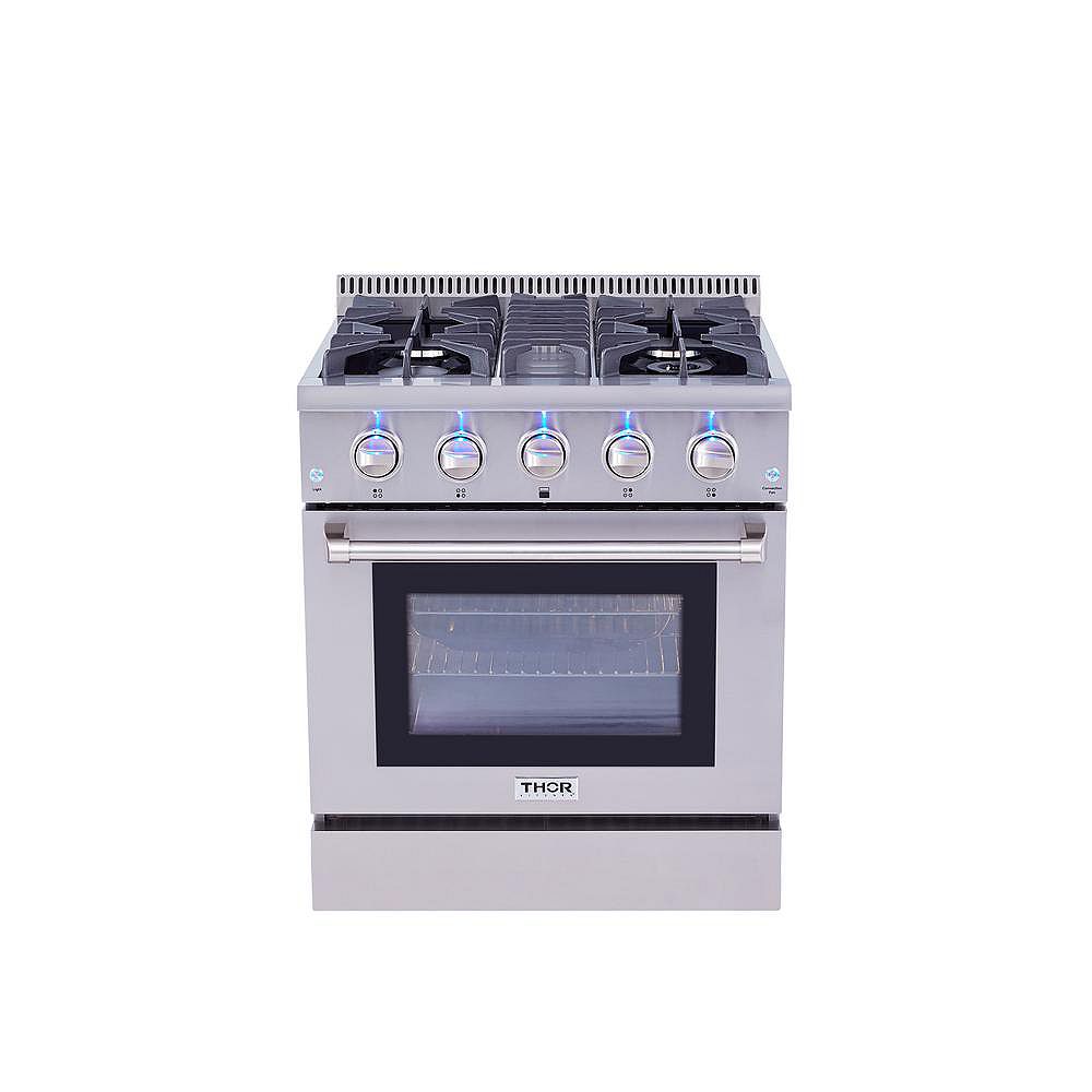 Thor Kitchen 30 inch Freestanding Dual Fuel Range The Home Depot Canada