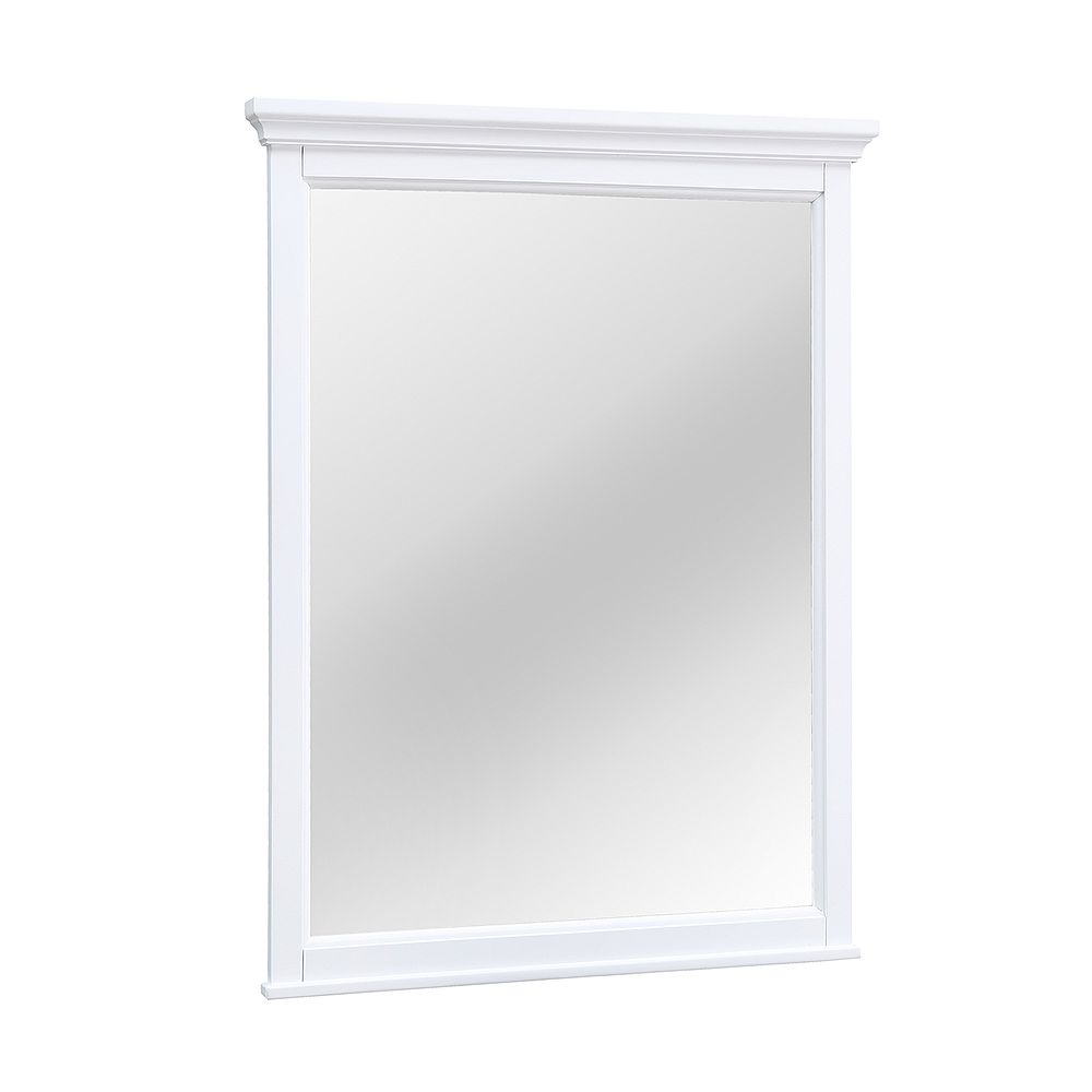 Foremost Ashburn 28 inch x 31 inch Framed Mirror in White The Home Depot Canada