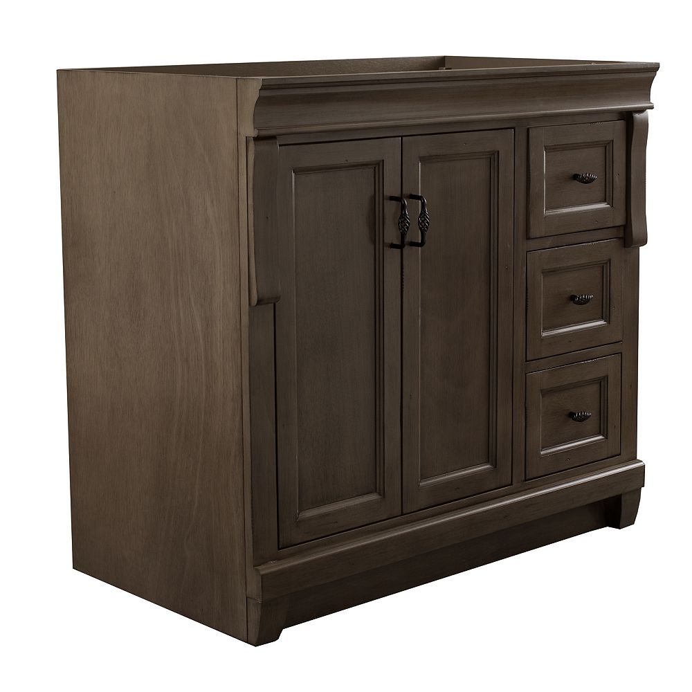 Foremost Naples 36in Vanity Cabinet In Antique Walnut The Home Depot Canada