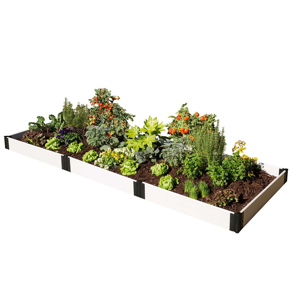 Frame It All Classic White Raised Garden Bed 4 ft. x 12 ft. x 8 inch 1