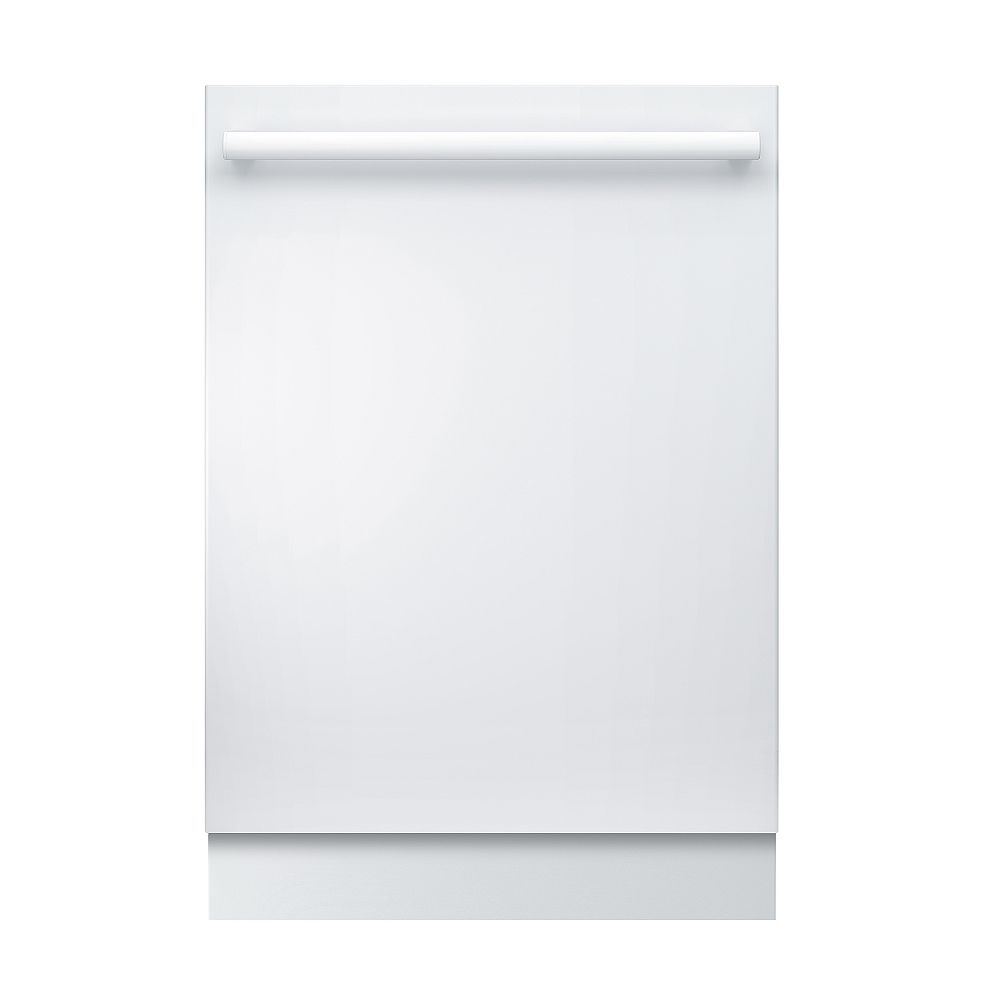Bosch 100 Series 24inch Top Control Dishwasher in White, 3rd Rack, 48